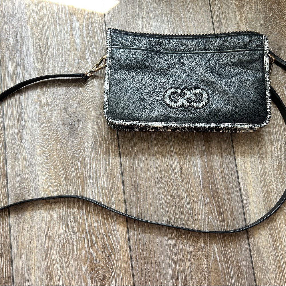 Cole Haan Black and White Crossbody Bag